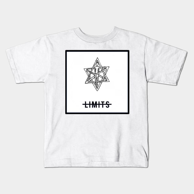 No Limits Merkaba White #8 Kids T-Shirt by imetatron